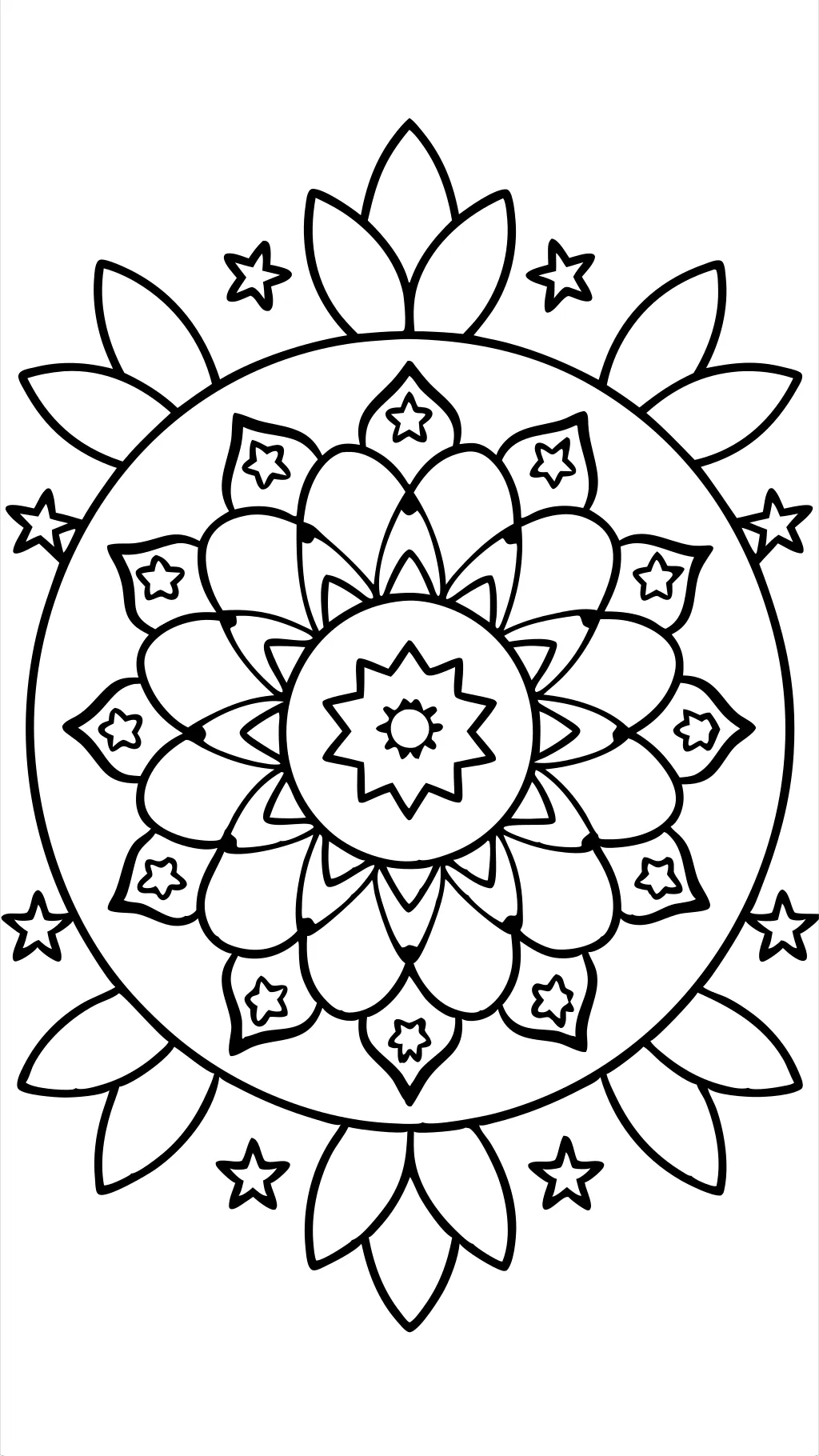 Páginas para colorear de mandala para niños